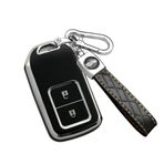 ontto TPU Araba anahtarlık kapağı Honda Fit Odessey City Jazz XRV Venzel HRV CRV Accord için uygun anahtar kılıfı çanta Kabuk anahtarlık Akıllı Anahtar Tutucu anahtarlık Aksesuarları 2 düğme Siyah