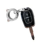 ontto TPU Araba Anahtarlık Kapağı Renault Dacia Logan Lodgy Dokker Duster Trafic Clio Master Sandero Anahtar kılıfı Akıllı Anahtar Kabuk Tutucu Çanta Anahtarlık Koruyucu Aksesuarlar 2 Düğme Siyah A
