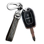 ontto TPU Araba Anahtarlık Kapağı Renault Dacia Logan Lodgy Dokker Duster Trafic Clio Master Sandero Anahtar kılıfı Akıllı Anahtar Kabuk Tutucu Çanta Anahtarlık Koruyucu Aksesuarlar 2 Düğme Siyah B
