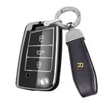 ontto TPU Araba Anahtarlık Kapağı VW Golf 7 TSL M2 Polo MK7 GTI R Skoda Octavia Combi A7 SEAT Leon Flip Anahtar kılıfı Akıllı Anahtar Kabuk Tutucu Çanta Anahtarlık Anahtarlık Koruyucu Aksesuarlar