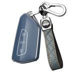 ontto TPU Araba Anahtarlık Kapağı VW ID.3 ID.4 GTX Golf 8 GTI Seat Leon MK4 Tarraco Skoda Octavia Enyaq Anahtar kılıfı Uzaktan Anahtar Kabuk Tutucu Anahtarlık Koruyucu Aksesuarlar Gri-Mavi B