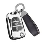 ontto TPU araba anahtarlık kapak Fit Hyundai i30 i20 i10 ix20 ix35 Kia Ceed Soul Sportage Venga Rondo Rio Flip anahtar kılıfı anahtarlık anahtar kabuk anahtar tutucu aksesuarları koruyucu 3 düğme