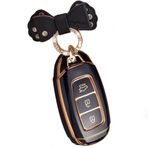 ontto TPU Araba Anahtarlık Kapak Fit Hyundai I30 Ix35 Kona Elantra Solaris Azera Accent Palisade Santa Fe Grandeur Ig Anahtar durumda Kabuk Anahtarlık Koruyucu Aksesuarları Siyah