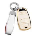 ontto TPU Araba Anahtarlık Kapak Fit Kia Grand Sportage Sabah Hyundai Tucson IX25 Santa Fe Anahtarlık Akıllı Anahtar durumda Uzaktan Anahtar Tutucu Çanta Anahtarlık Koruyucu Aksesuarlar Bej A