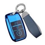 ontto TPU Araba anahtarlık kapak Fit KIA K2 K4 KS3 KS5 Ceed Sorento Sportage Rio Soul Vigato Venga Anahtar durumda anahtarlık Anahtar Kabuk Anahtar Tutucu Aksesuarları Koruyucu 3 düğme mavi