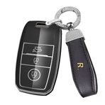 ontto TPU araba anahtarlık kapak fit Kia Rio 5 Sportage Ceed Cerato K3 KX3 K4 K5 Sorento Optima Cerato Picanto anahtar kılıfı akıllı anahtar kabuk tutucu çanta anahtarlık anahtarlık aksesuarları siyah