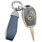 ontto TPU Araba anahtarlık kapak Fit Renault Clio Scenic Megane Duster Sandero Captur Twingo Modus anahtarlık anahtarlık çanta anahtarlık koruyucu Aksesuarlar 2 düğme Gri A