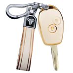 ontto TPU araba anahtarlık kapak Fit Renault Clio Scenic Megane Duster Sandero Captur Twingo Modus anahtarlık anahtarlık çanta anahtarlık koruyucu aksesuarları 2 düğme bej B