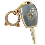 ontto TPU araba anahtarlık kapak Fit Renault Megane Duster Modus Espace Laguna Logan DACIA Sandero Fluence Clio Kango anahtarlık anahtarlık çanta anahtarlık koruyucu aksesuarları 2 düğme Gri A