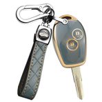 ontto TPU araba anahtarlık kapak Fit Renault Megane Duster Modus Espace Laguna Logan DACIA Sandero Fluence Clio Kango anahtarlık anahtarlık çanta anahtarlık koruyucu aksesuarları 2 düğme gri B