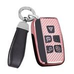 ontto TPU Araba anahtarlık kılıfı Land Rover Discovery Evoque LR4 için Fit Range Rover Sport Jaguar XE XF F-Pace Uzaktan Anahtar Kabuk Tutucu çanta anahtarlık anahtarlık Aksesuarları Pembe A