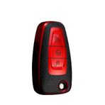 ontto TPU Flip Araba anahtarı kılıfı Ford Ranger C-Max S-Max Focus ST MK3 Galaxy Mondeo Transit Tourneo Özel 3 Düğmeler Anahtar çantası Kabuk kutusu Aksesuarları Koruyucu için Fit, C-Kırmızı, 3
