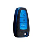 ontto TPU Flip Araba anahtarı kılıfı Ford Ranger C-Max S-Max Focus ST MK3 Galaxy Mondeo Transit Tourneo Özel 3 Düğmeler Anahtar çantası Kabuk kutusu Aksesuarları Koruyucu için Fit, C-Mavi, 3 buttons