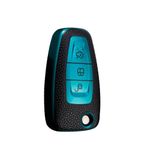 ontto TPU Flip Araba anahtarı kılıfı Ford Ranger C-Max S-Max Focus ST MK3 Galaxy Mondeo Transit Tourneo Özel 3 Düğmeli Anahtar çantası Kabuk kutusu Aksesuarları Koruyucu, C-Yeşil, 3 düğme