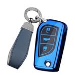 ontto TPU Katlanır Araba Anahtarlık Kapağı Toyota 4Runner Avalon Camry Corolla Fortuner Highlander Sequoia Sienna Tacoma Yaris Anahtar kılıfı Anahtarlık Anahtar Kabuk Anahtar Tutucu Aksesuarları