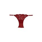 Önü Dantelli İpli Kadın Bikini Slip Külot Kırmızı One Size