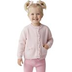 Önü Düğmeli Kız Çocuk Hırka, PEMBE, 1 YAŞ