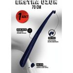 Onur 1 Adet - 70 cm Ayakkabı Çekeceği | Sert Plastik Asılabilir Çekecek Yumuşak Kerata Uzun - Lacivert