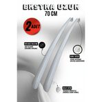 Onur 2 Adet - Beyaz 70 cm Ayakkabı Çekeceği | Sert Plastik Asılabilir Çekecek Yumuşak Kerata Uzun