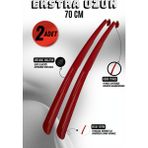 Onur 2 Adet - Siyah 70 cm Ayakkabı Çekeceği | Sert Plastik Asılabilir Çekecek Yumuşak Kerata Uzun - KIRMIZI