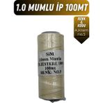 Onur Deri El Dikişi Için Mumlu Iplik 1.0mm 100MT Tüm Renkler, Hediye 1 Adet Saraç Iğnesi, Sim Mumluip - 1 mm - Açık Krem