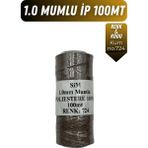 Onur Deri El Dikişi Için Mumlu Iplik 1.0mm 100MT Tüm Renkler, Hediye 1 Adet Saraç Iğnesi, Sim Mumluip - 1 mm - Kum