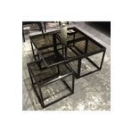 Onurdesign Kante Metal Siyah Fırın Boyalı Şeffaf Bronz Cam Orta Sehpa 4 1