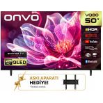 Onvo 50Vq80f2fa 50'' 127 Ekran Uydu Alıcılı Full Hd Whaleos Qled Tv + Dreamstar Tv Duvar Askı Aparatı