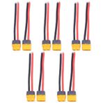 Onyehn 10 Adet 5 Çift XT60 XT-60 Fiş Erkek ve Dişi Konnektör Kılıf Muhafaza Kapağı ile 150 mm 12AWG Silikon Tel RC Lipo Pil FPV Yarış Drone (5 Çift)