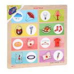 Onyıl Oyuncak ONY-369-370 Ahşap Tutmalı Eşleştirme İlişkili Nesneler