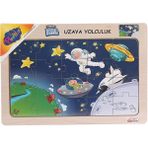 Onyıl Oyuncak ONY-77 78 79 80 Uzaya Yolculuk Ahşap Eğitici Puzzle