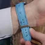 Onywatch 20MM Deri Saat Kordonu - 20 mm - Mavi