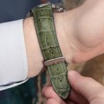 Onywatch 20MM Deri Saat Kordonu - 20 mm - Yeşil
