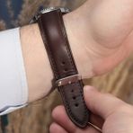 Onywatch 20MM Deri Saat Kordonu - 22 mm - Kahverengi
