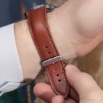 Onywatch 20MM Deri Saat Kordonu - 24 mm - Bordo