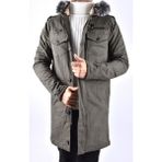 Onz 225 Onz Içi Kürklü Kapşonlu Mont/açık Haki/s