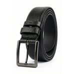 ONZ Hakiki Deri Siyah Erkek Spor Kemer - Kot ve Jeans Pantolon Uyumlu_4.5 cm
