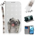 Ooboom Nokia 5.1 Plus Kılıf 3D Manyetik Kapaklı Cüzdan Kapak PU Deri Destek Çubuğu Bill Bölmeli Kart Yuvaları Nokia 5.1 Plus için Bilek Kayışı - Köpek