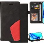 Oobooms Samsung Galaxy A72 5G için Kılıf, Manyetik Kapaklı Folyo PU Deri Cüzdan Kapak Kılıfı TPU Silikon Yumuşak İç Kabuk Kart Yuvaları Stand Bilek Kayışı - Siyah