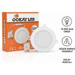 Ookay 12V LED Spot Beyaz Işık | Enerji Tasarruflu Sıva Altı Aydınlatma | 6500K Beyaz Işık