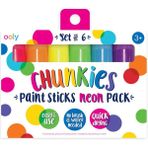 Ooly 6'lı Neon Renkler Chunkies Pastel Boya Seti Hızlı Kuruyan Renkler ile Eğlenceli Sanat