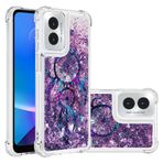 OOPKINS Moto G Power 5G 2024 için, Glitter Clear Bling Akıcı Sıvı Işıltılı Kristal Tampon Kılıf Kadınlar Kızlar için Yumuşak TPU Silikon Lens Koruma Kapağı Moto G Power 5G 2024 Dream Campanula YBLS