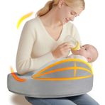 OPAFOBEF Hafızalı Köpük Emzirme Yastığı - Öncü Güvenlik Çitli-Ekstra Büyük Emzirme Yastığı, Ergonomik Konfor ve Destek için-Daha Kolay ve Sağlıklı Emzirme-Her Bedene Uygun, Çıkarılabilir Kapaklı