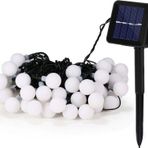 OPAK SARI GÜNEŞ ENERJİLİ 5 METRE 47 LED SARI BAHÇE TERAS PARTİ BALKON SÜSÜ AYDINLATMA LAMBASI