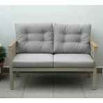 Opal 2li (Gri) Metal Gövde Balkon-Bahçe-Kafe,çay Seti,koltuk Takımı,oturma Grubu,ofis Koltuğu - Çok Renkli