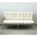 Opal 3lü (Krem) Metal Gövde Balkon-Bahçe-Kafe,çay Seti,koltuk Takımı,oturma Grubu,ofis Koltuğu - Çok Renkli