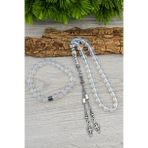 Opal Ay Taşı Bileklik ve Tesbih Erkek Doğal Taş Set 8 mm BT037