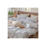 OPAQ Soft Gray Çift Kişilik Çarşafı Lastikli Nevresim Takımı