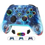 opclzs Nintendo Switch Controller,Wireless Switch Controller-Compatible with Nintendo Switch/Lite/OLED/iOS/PC,Switch Pro Controller with 9 RGB Light,Programmable, TURBO & Hall Triggers