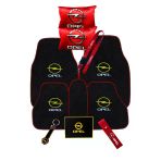 Opel 5'Li Araba Paspas Seti & Kırmızı Oto Boyun Yastığı & Ayna Askısı & Opel Araç Oto Aksesuarı